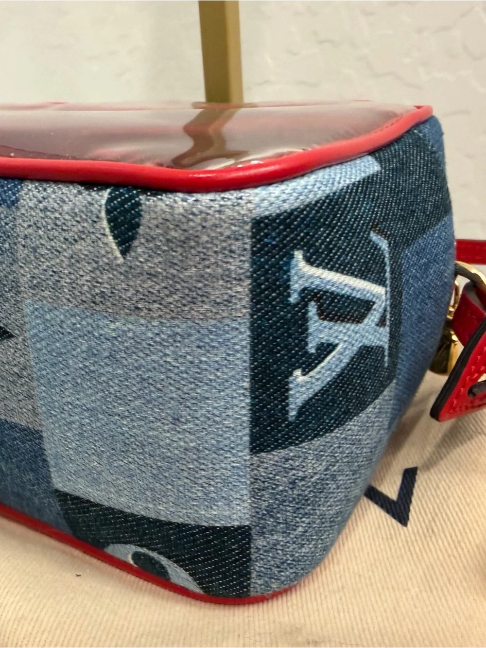 Louis Vuitton PVC Patchwork Denim Pouch Damier